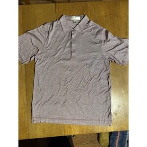 Fairway & Greene Polo Shirt Men's L Performance Golf Red And White Striped